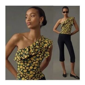 Maeve Floral One-Shoulder Tank L